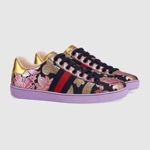 Gucci Ace metallic brocade sneaker